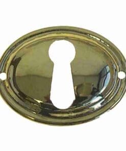 POLISHED STAMPED COLONIAL REVIVAL HORIZONTAL OVAL KEY HOLE BM-1219PB