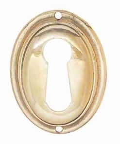 POLISHED STAMPED COLONIAL REVIVAL VERTICAL OVAL KEY HOLE BM-1220PB
