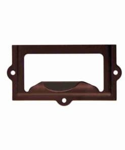 OIL RUBBED BONZE FINISHED STAMPED BRASS CARD HOLDER WITH PULL. BM-1402OB