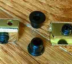 INSET GLASS DOOR HINGE NO BORE HT-87SP PAIR IN BRASS