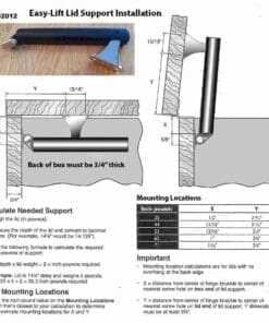LID SUPPORT STAY FOR TRUNKS NICKEL QS-2012R