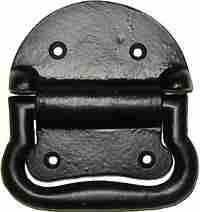METAL TRUNK HANDLE BLACK CAST IRON SMALL F-4297A