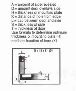 EURO CONCEALED CUP HINGE SELF CLOSING FULL OVERLAY H-993240N