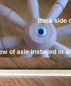 WOOD AND STEEL TEA CART WHEEL AXLE W5-3075 AW-189TCWAAXLE