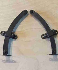 CURVED DROP FRONT DESK LID STAY, PAIR IN BRONZE FINISH S-2875L