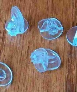 SHELF SUPPORT PLASTIC NYLON CLEAR FLUTED SHANK POLYETHYLENE P25171O