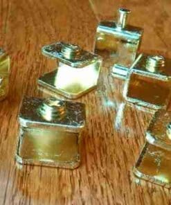 LOCKING BRASS GLASS SHELF REST X-301522P