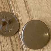 CONCENTRIC TWIST LOCK FASTENER DISC CAP FOR KE-25DISC BROWN CAP ONLY