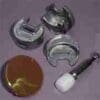 CONCENTRIC TWIST LOCK FASTENER DISC, POST AND CAP SET KE-25DISCU-60U BROWN CAP