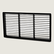 VENT GROMMET INSERT VENTILATION GRILL METAL RECTANGULAR BLACK HC-6439-014