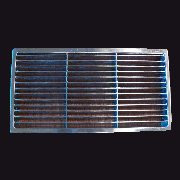 VENT GROMMET INSERT VENTILATION GRILL METAL RECTANGULAR BRUSHED CHROME HC-6439-078