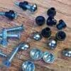 MIRROR MOUNT SCREW SET CHROME XMS-801K THROUGH THE HOLE TYPE