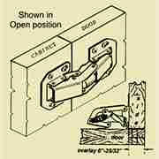 CONCEALED NON BORE BRONZE FINISHED HINGE HC-2000ML