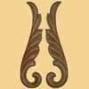 WINGED OAK WOOD APPLIQUE SET W3-5716