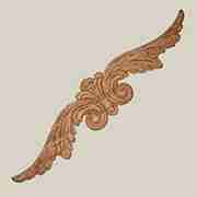 OAK WOOD DECORATIVE APPLIQUE W3-5740