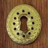 KEYHOLE COVER OVAL BRASS VERTICAL E-24