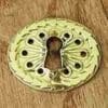 KEYHOLE COVER OVAL BRASS HORIZONTAL E-23