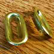 STAMPED BRASS OVAL KEYHOLE INSERT B-0282 BE1E