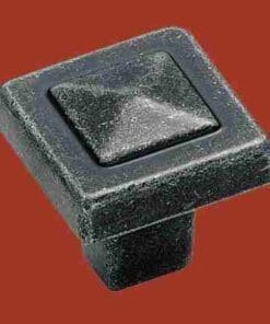 MISSION STYLE ARTS AND CRAFTS PEWTER FINISH PYRAMID KNOB 4429WI-HERSH