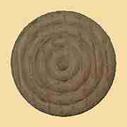 1-1/16 INCH DIAMETER ROUND TURNED OAK WOOD ORNAMENT W3-5750