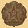 1-1/4 INCH DIAMETER ROUND OAK WOOD APPLIQUE W3-5791