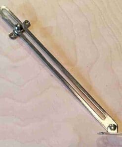 SLOTTED 10 INCH NICKEL PLATED STEEL DROP FRONT DESK LID STAY S-186/10N