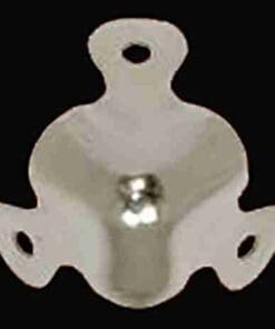 SMALL NICKEL PLATED STEEL TRUNK CORNER RH-1280