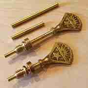 CHEVAL SWIVEL MIRROR BOLT STAR SCREW MOUNT FASTENER SET CAST BRASS VICTORIAN . B-2719