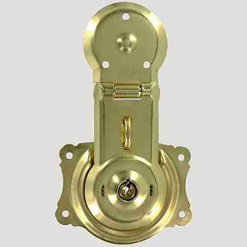 BRASS PLATED STEEL TRUNK LOCK LATCH AND 2 KEYS OBG-1BP /D-3815 BRASS PLATED STEEL TRUNK LOCK LATCH AND 2 KEYS OBG-1BP /D-3815