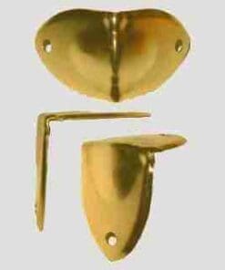 SLAT CLAMP FOR WOOD TRUNK STRIPS L SHAPE BRASS PLATED STEEL D-4518 OBL-1775BP