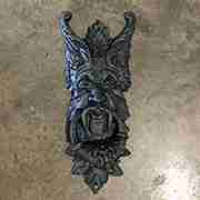 GREEN MAN CAST IRON GIANT DOOR KNOCKER VERDIS GREEN UDX-893