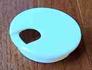 3-1/32 INCH HOLE SIZE WHITE NYLON WIRE GROMMET SPSWC89W