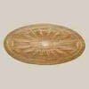 3 INCH LONG OVAL OAK WOOD APPLIQUE ORNAMENT W3-5786