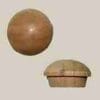 FLANGED ROUND HEAD BUTTON PLUGS CHERRY 50 COUNT 1/2 W4-6534
