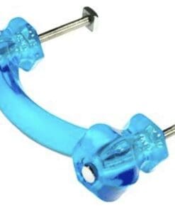 PEACOCK BLUE GLASS DRAWER PULL BM-5185