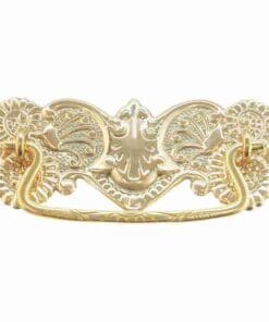 VICTORIAN STAMPED BRASS DRAWER PULL