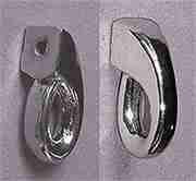 ART DECO CHROME PLATED BRASS LOOP KNOB FINGER PULL TR-TKDROPK