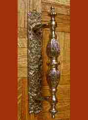 LARGE BRASS VICTORIAN DOOR HANDLE TR-B305300RINGP