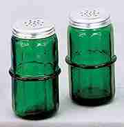 GREEN HOOSIER COLONIAL SPICE JARS HSJ-1G AA-16198