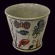 AQUATIC NAUTICAL PORCELAIN CACHEPOT BY HOMART HA-7032-21