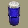 HOOSIER MISSION STYLE RIBBED COBALT BLUE SPICE JAR MSJ-1B