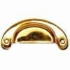 Hoosier Drawer Bin Pull in Stamped Brass B-1317 BM-1160PB