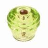 ART DECO LIGHT GREEN GLASS KNOB WITH NICKEL BOLT & NUT BM-5554