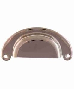 HOOSIER DRAWER BIN PULL IN STAMPED BRASS NICKE PLATED BM-1160PN