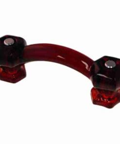 Red Glass Drawer Pull