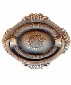 Colonial Revival Antique Brass Center Mount Drawer Pull BM-1169AB