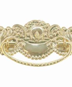 VICTORIAN STAMPED BRASS DRAWER PULL BM-1151PB