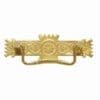 EASTLAKE VICTORIAN DRAWER PULL HEAVY STAMPED BRASS BM-1156PB