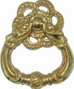 Colonial Revival Ring Pull Single Post Cast Brass B-1264