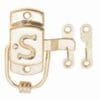 SELLERS S LATCH EMBOSSED BRASS LEFT HAND BM-1595PB